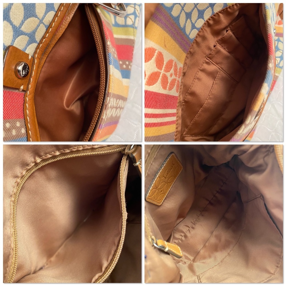 Fossil multicolor leather and canvas crossbody bag - image 10